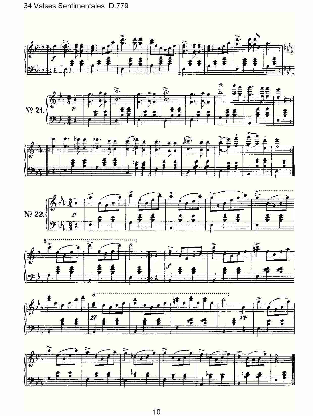 34 Valses Sentimentales D.779  34伤感圆舞曲D.779（二）