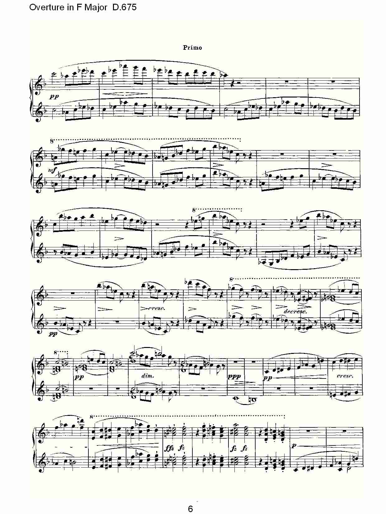 Overture in F Major D.675   Ｆ大调序曲 D.675（二）