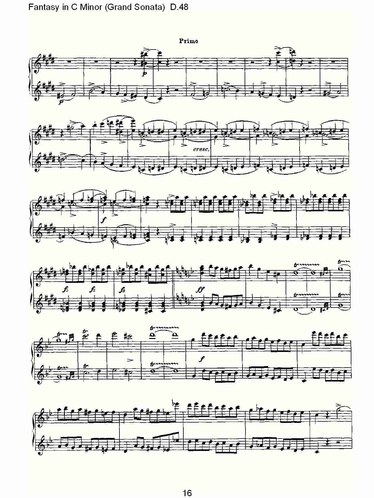 C小调幻想曲（豪华奏鸣曲）D.48（四）