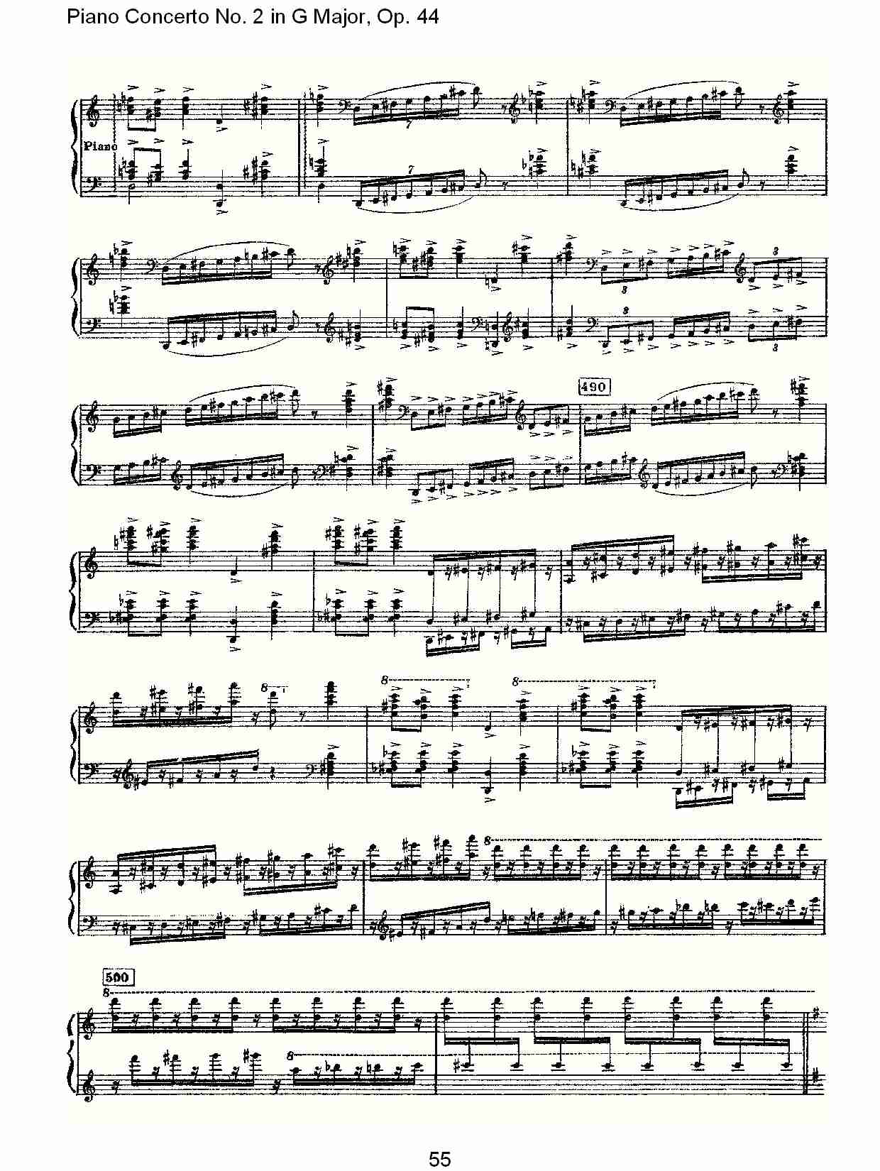 G大调第二钢琴协奏曲, Op.44第一乐章（十一）