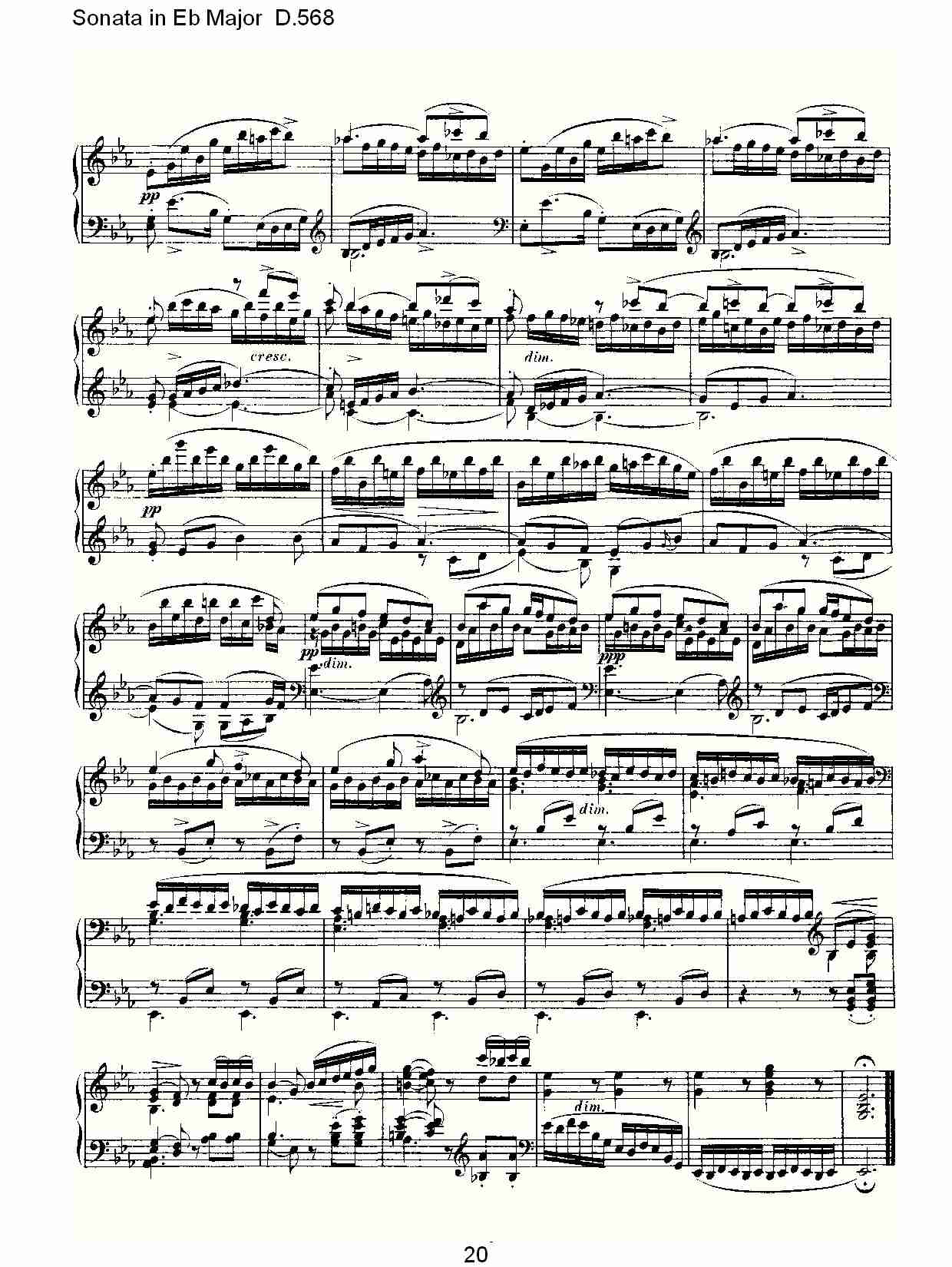 Sonata in Eb Major D.568 Eb大调奏鸣曲D.568（四）