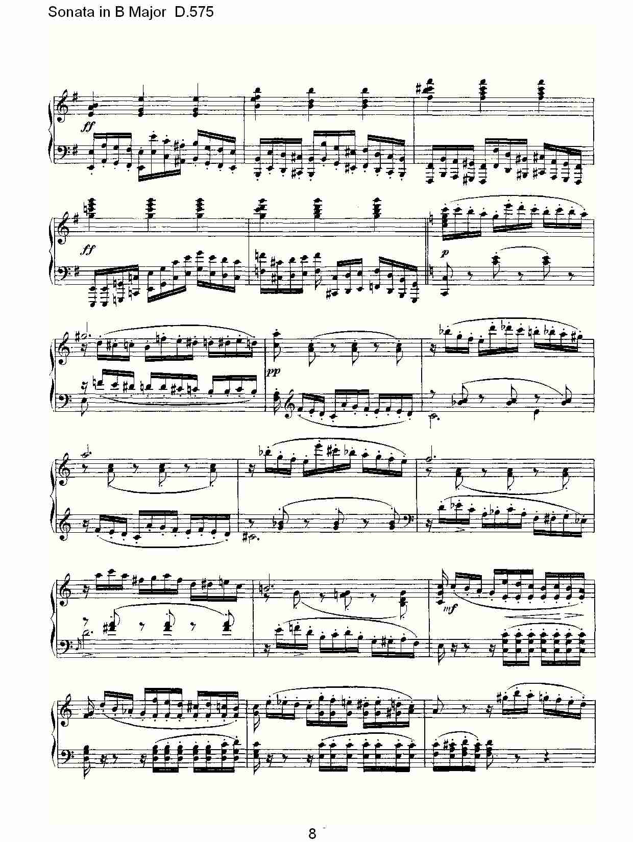 Sonata in B Major D.575 B大调奏鸣曲D.575（二）