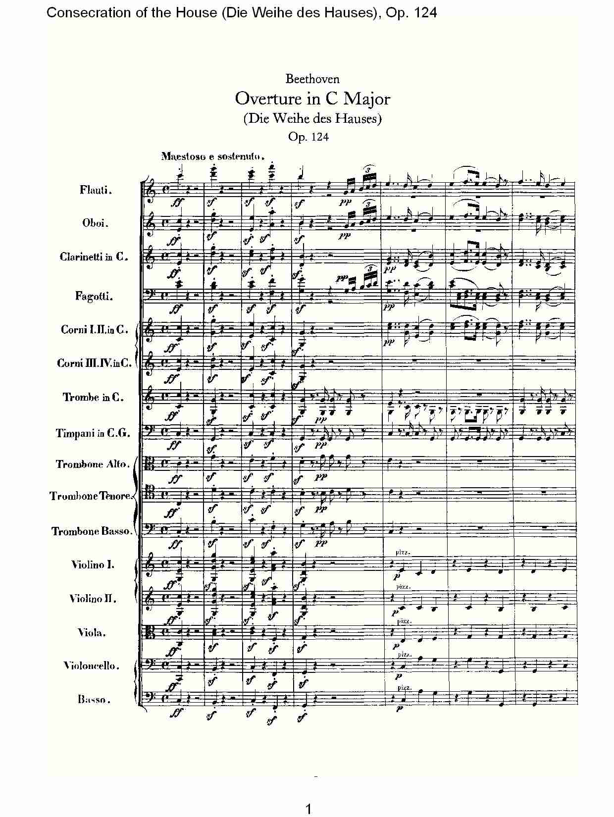 (Die Weihe des Hauses), Op. 124（一）