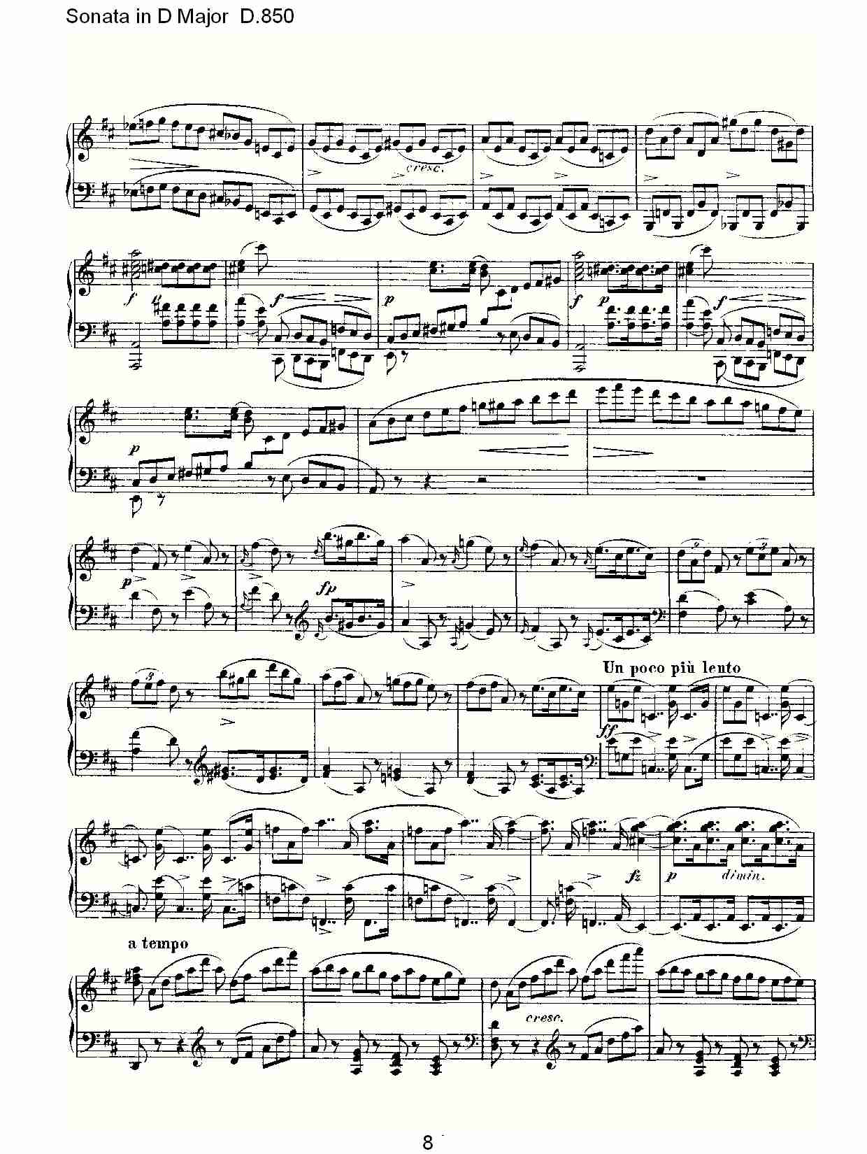 Sonata in D Major D.850   D大调奏鸣曲D.850（二）