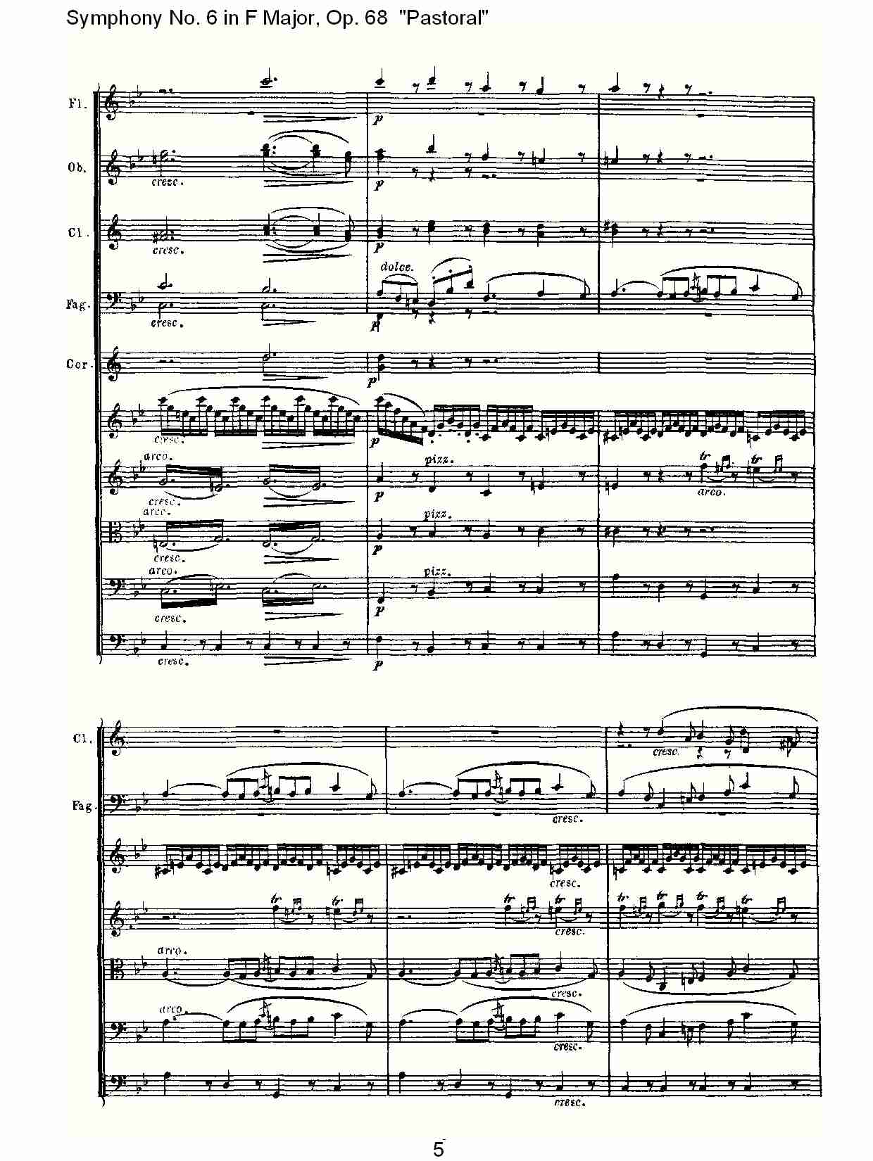 F大调第六交响曲 Op.68 “田园” 第二乐章
