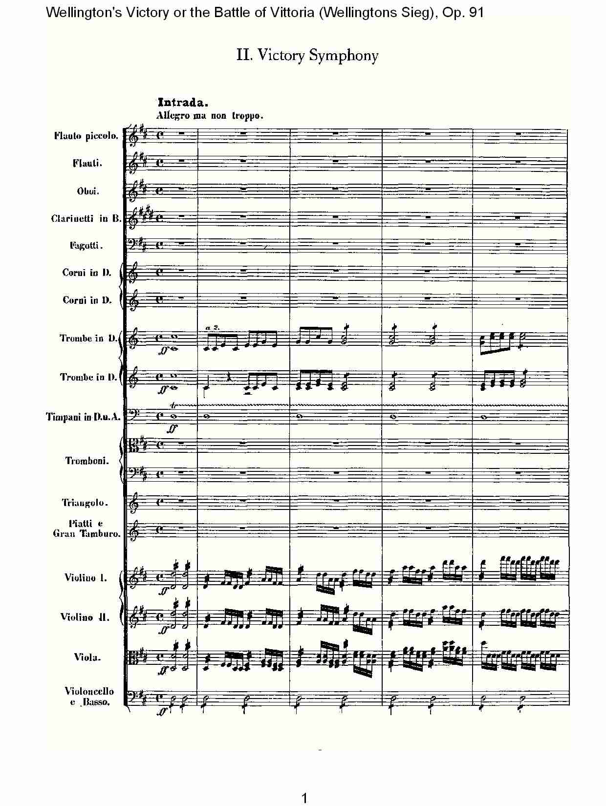 (Wellingtons Sieg), Op.91(第二乐章)(一)