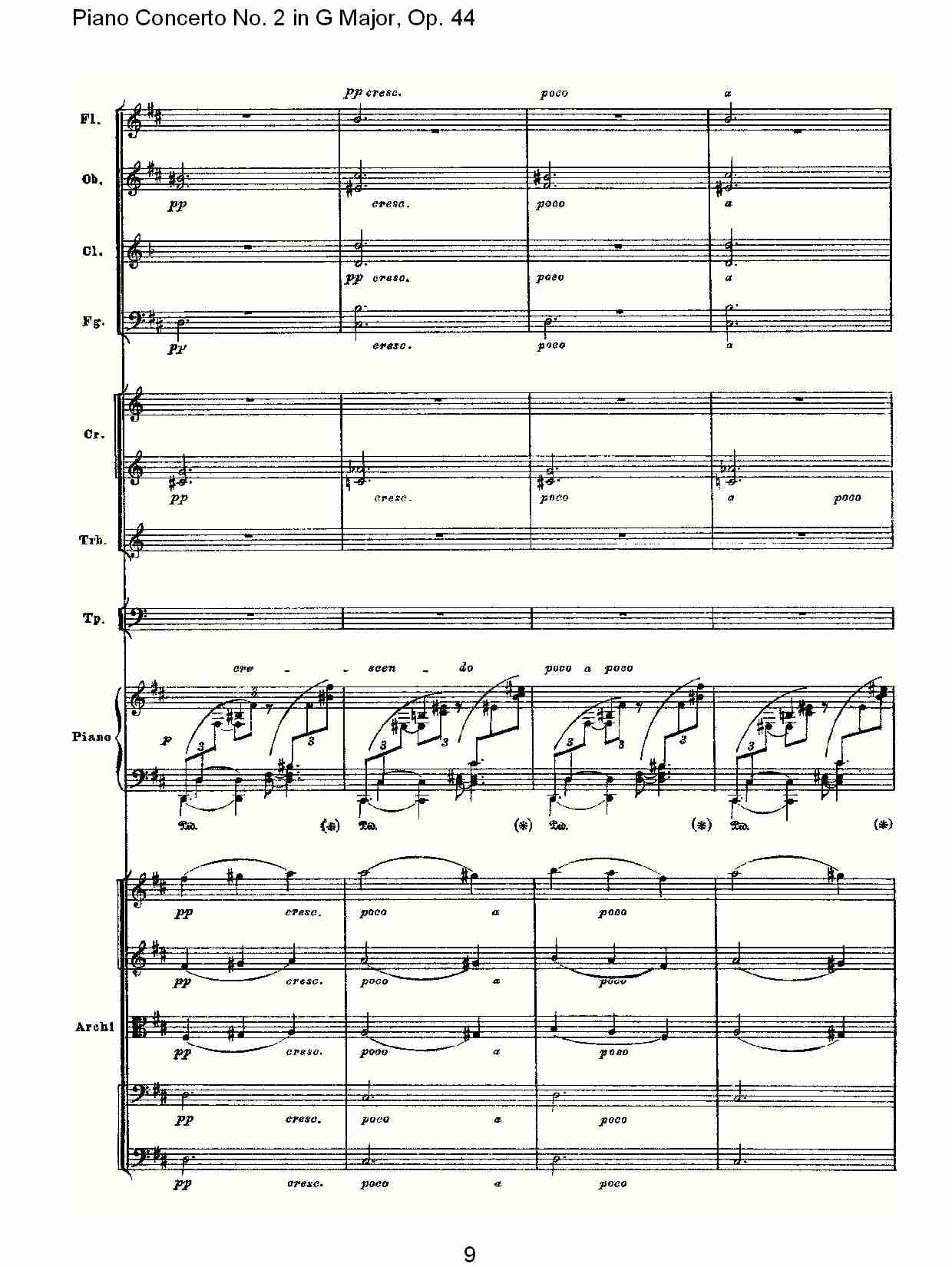 G大调第二钢琴协奏曲, Op.44第二乐章（二）