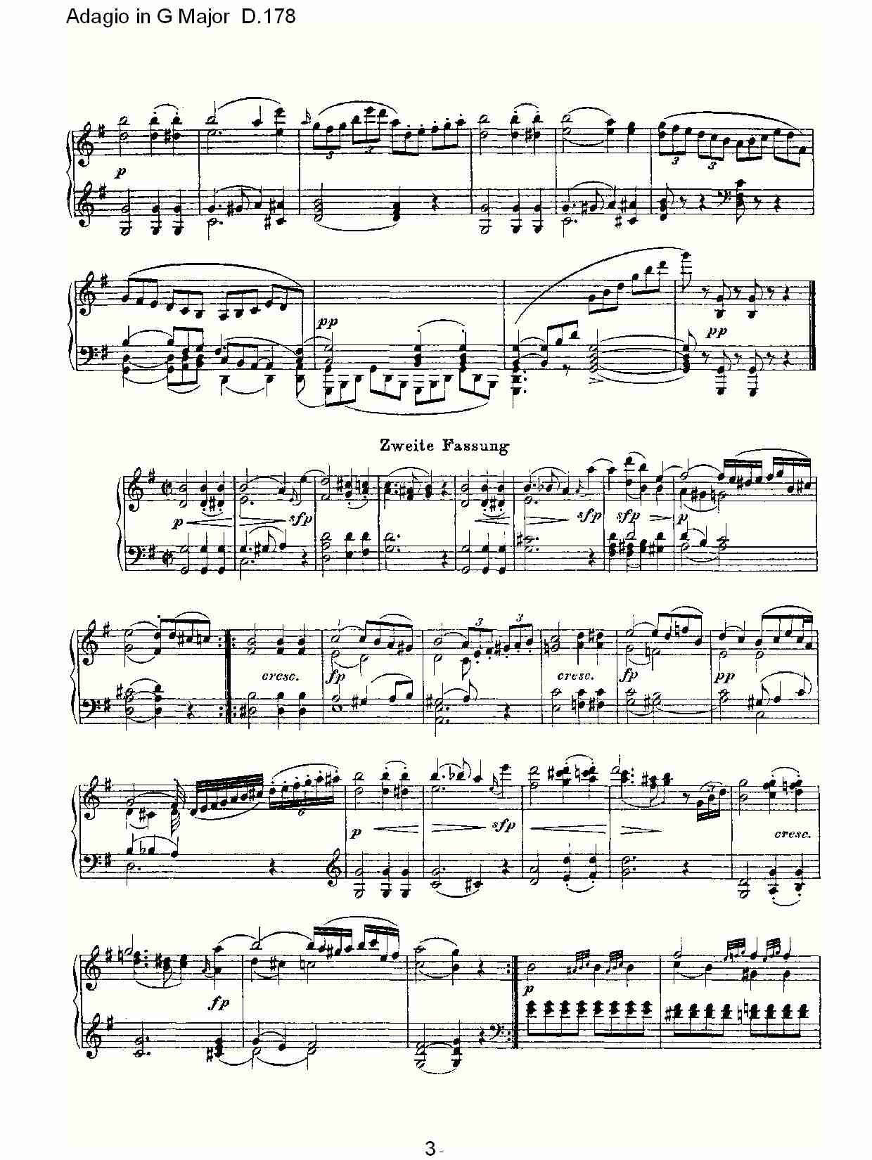 Adagio in G Major D.178    G大调柔板D.178