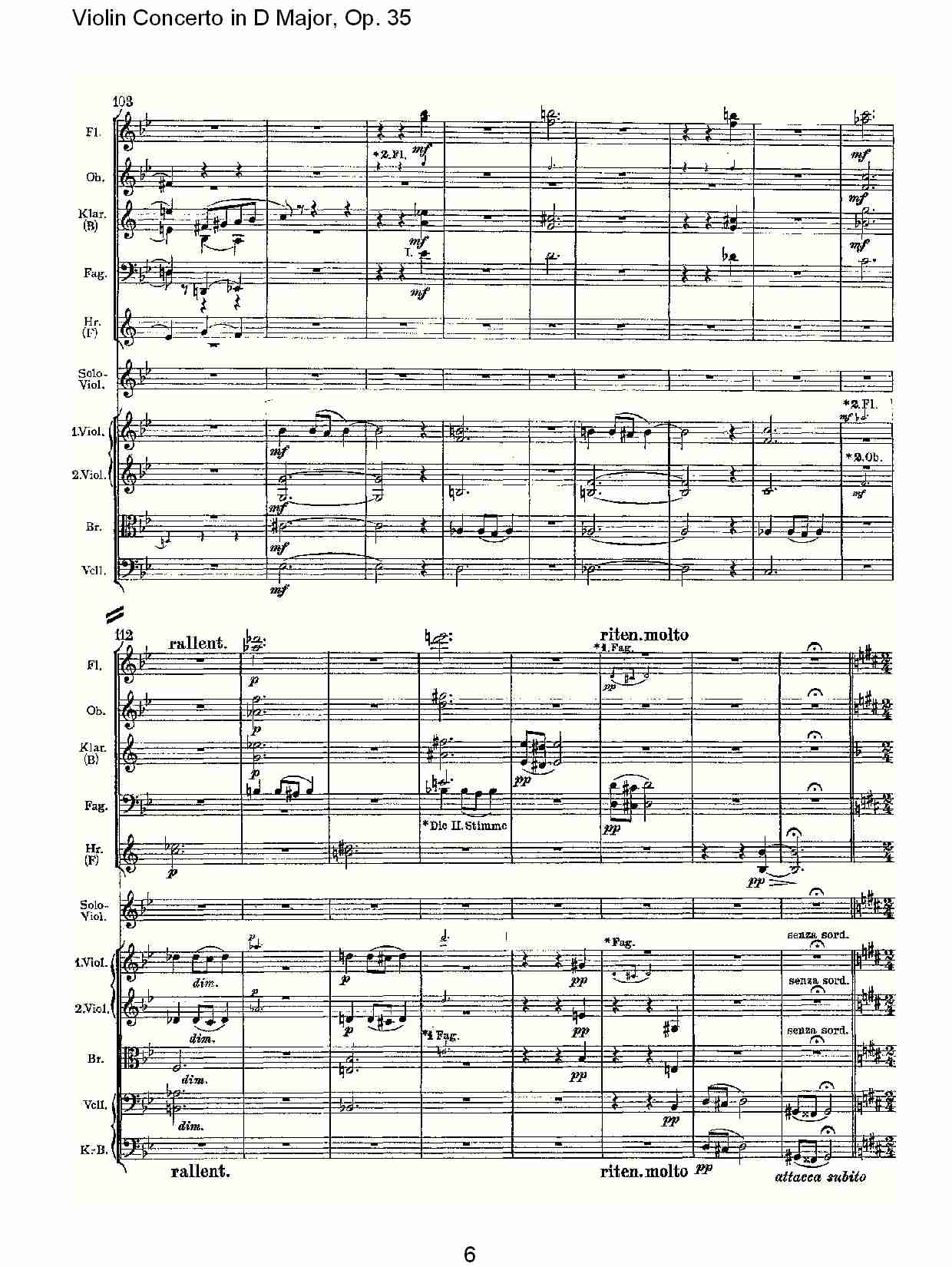 D大调小提琴协奏曲, Op.35第二乐章（二）