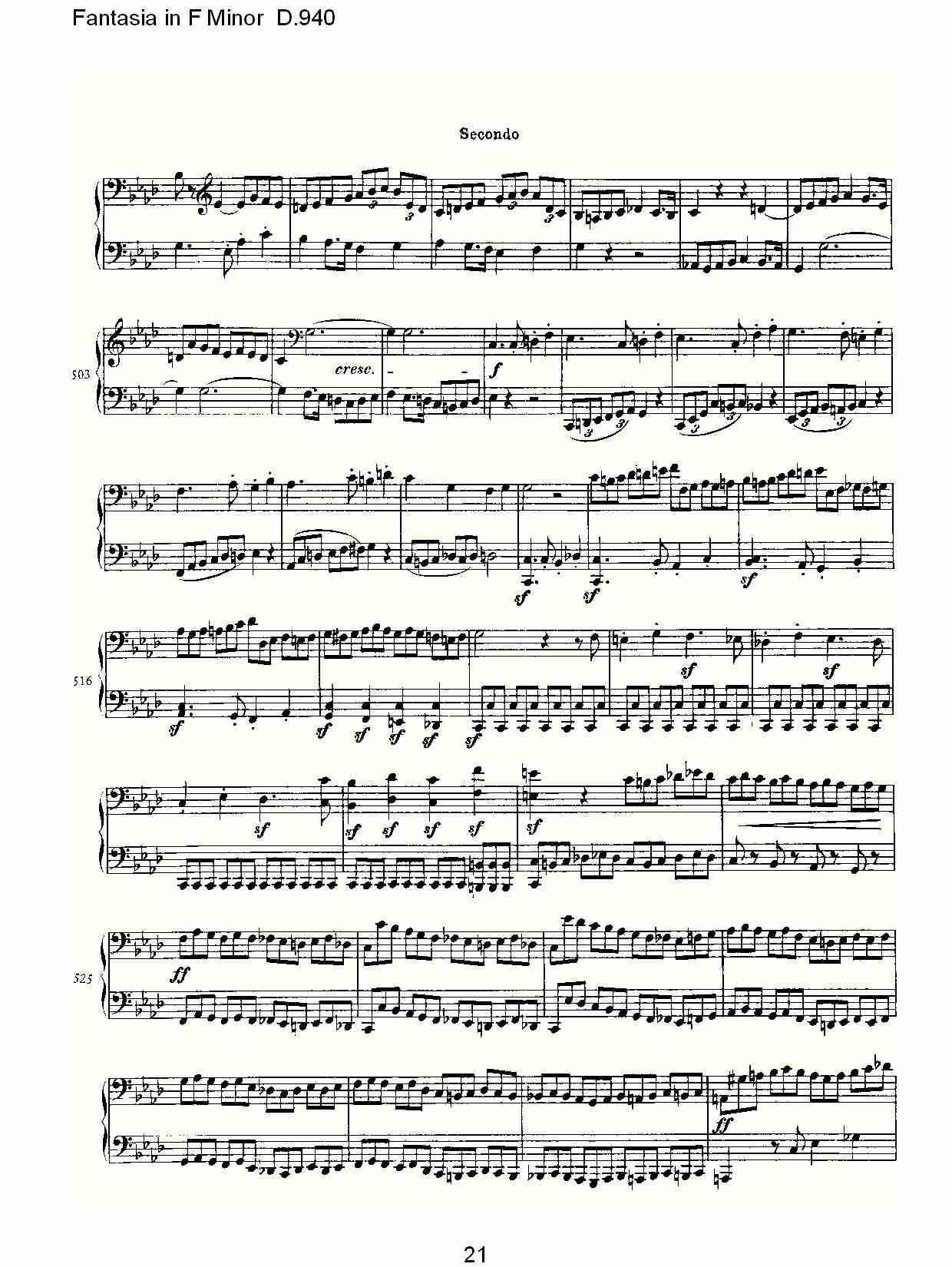 Fantasia in F Minor D.940  F小调幻想曲D.940（五）