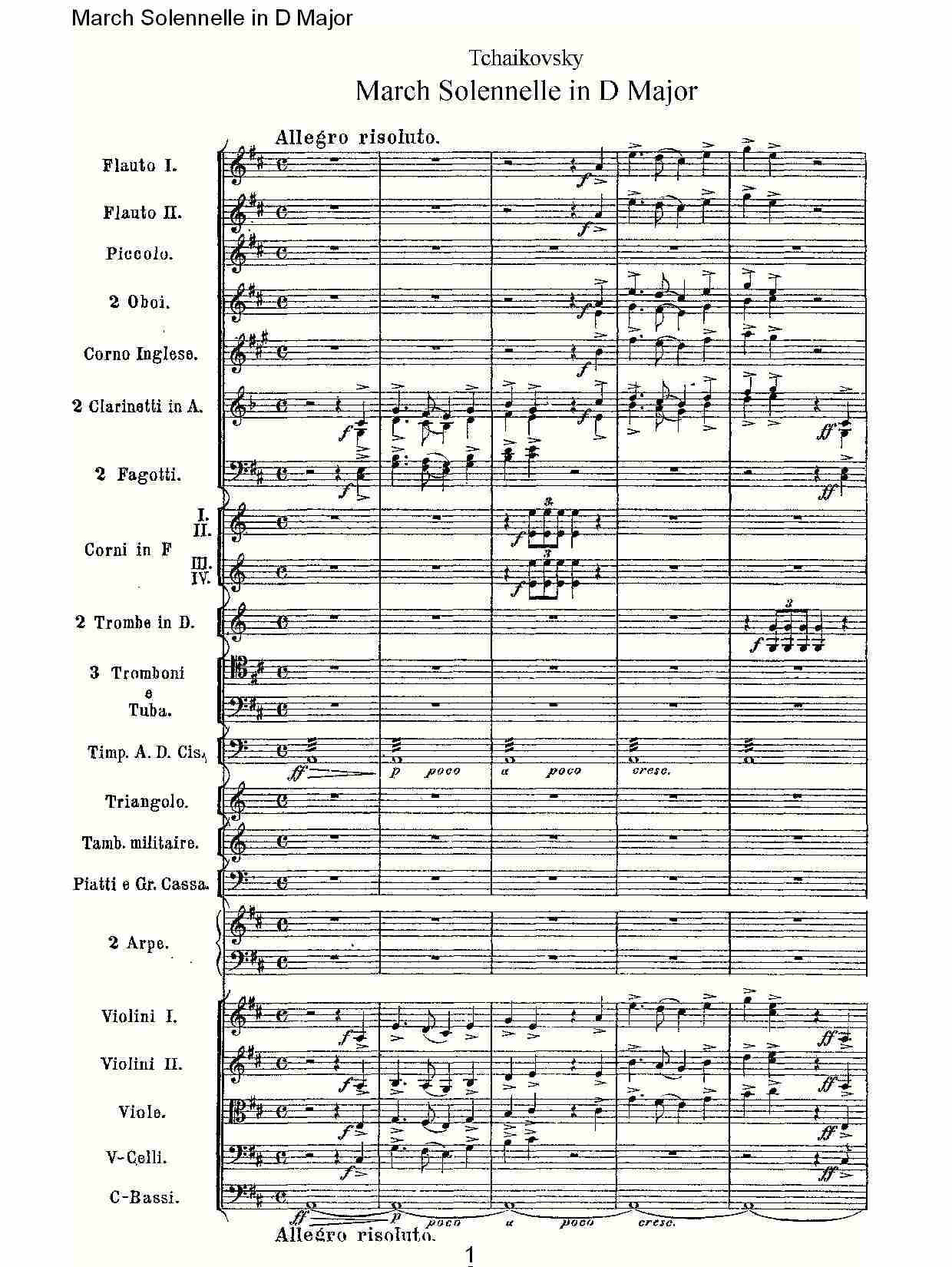 March Solennelle in D Major D大调军管乐（一）