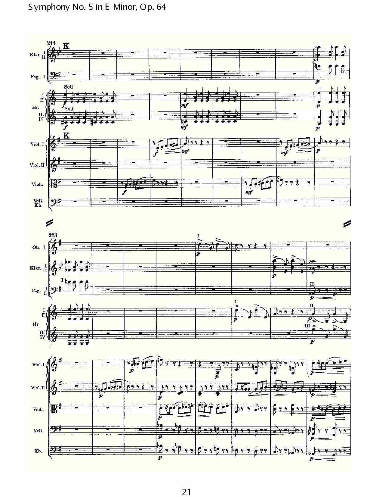 E小调第五交响曲,  Op.64第一乐章（五）