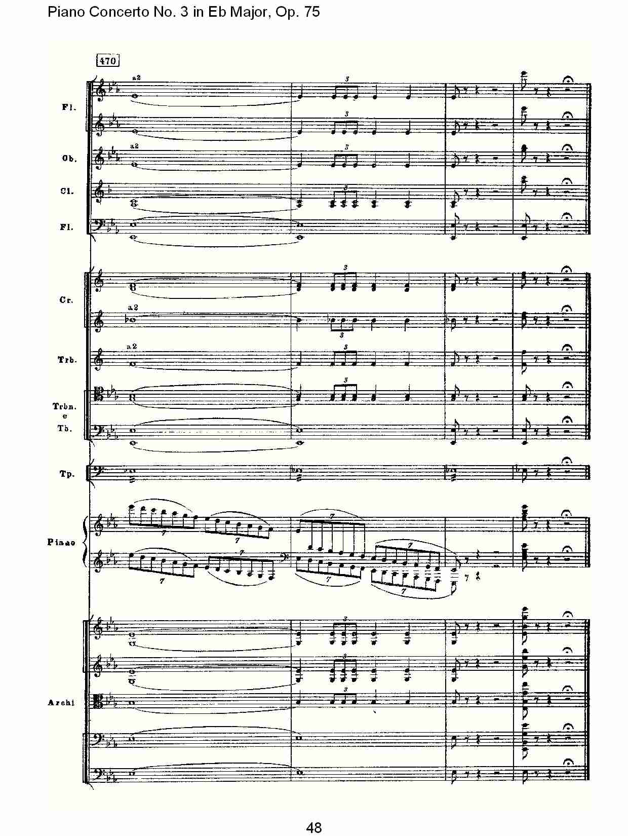 Eb大调第三钢琴协奏曲, Op.75第二部（十）