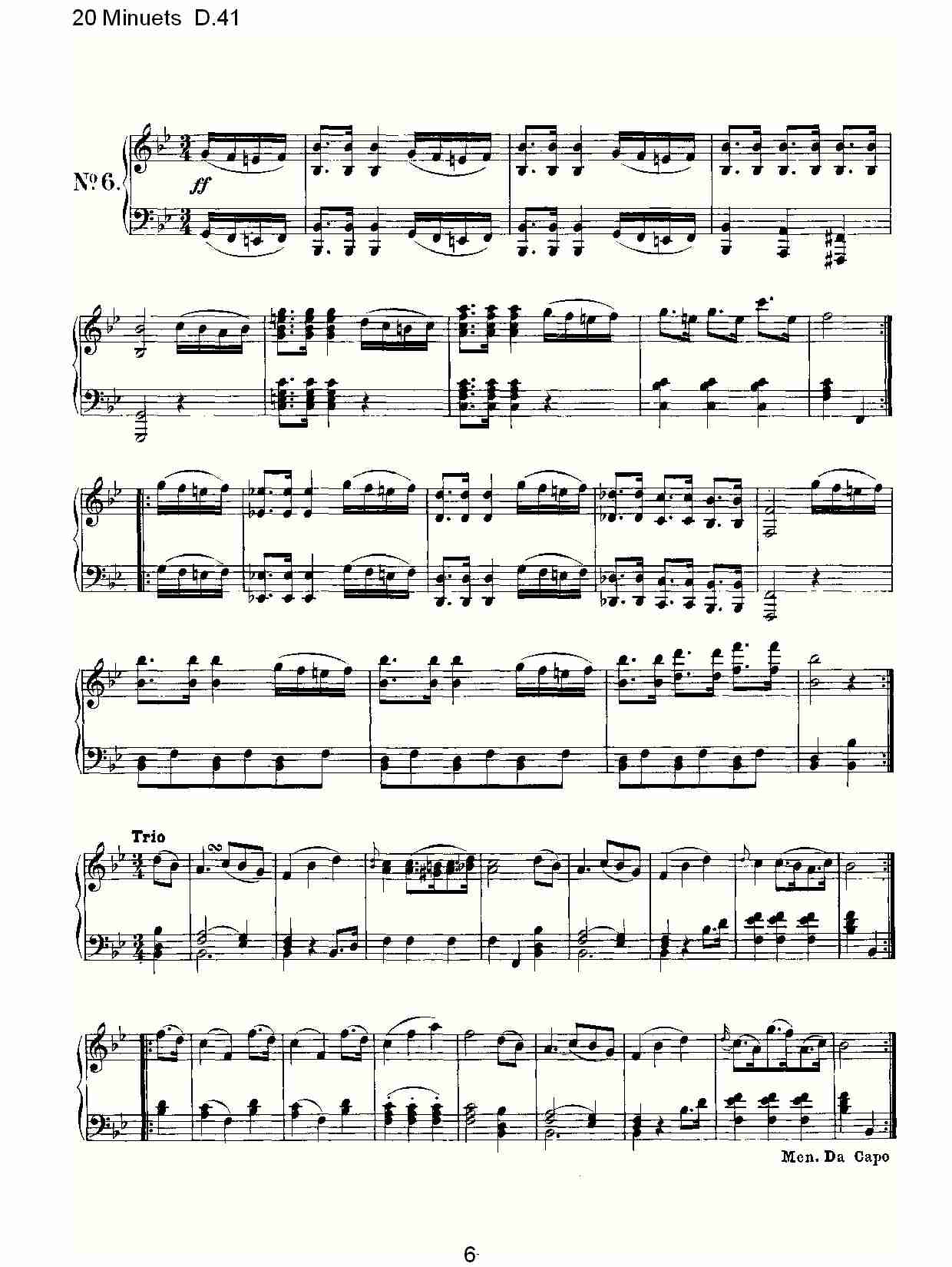 20 Minuets D.41  20米奴哀小步舞曲D.41（二）