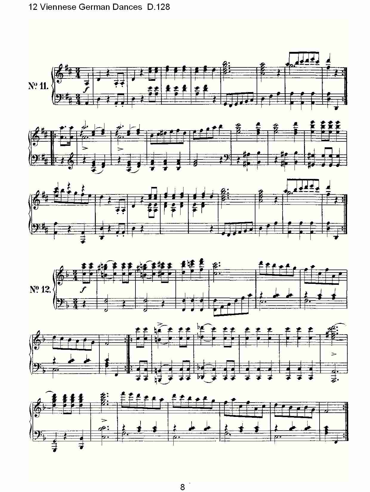 12德国维也纳舞曲D.128（二）