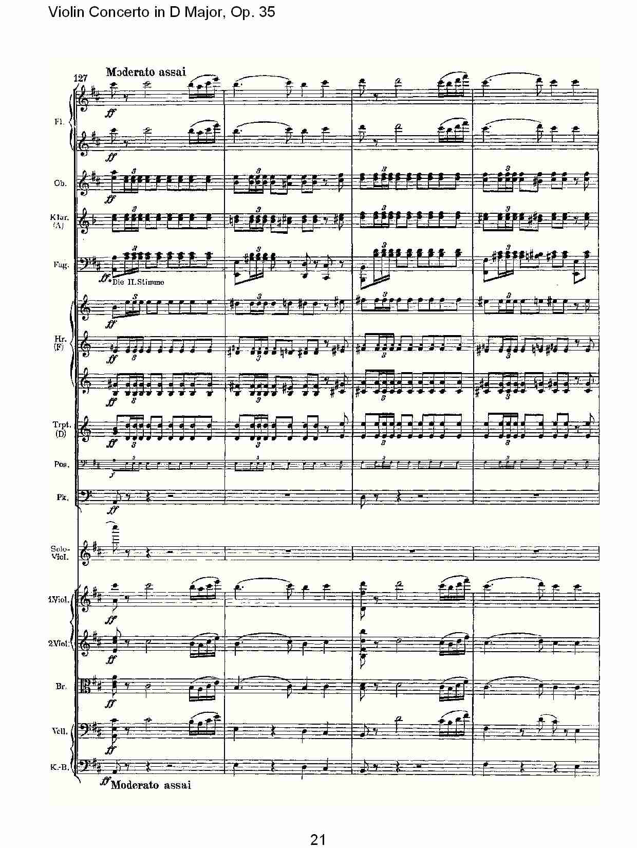 D大调小提琴协奏曲, Op.35第一乐章（五）