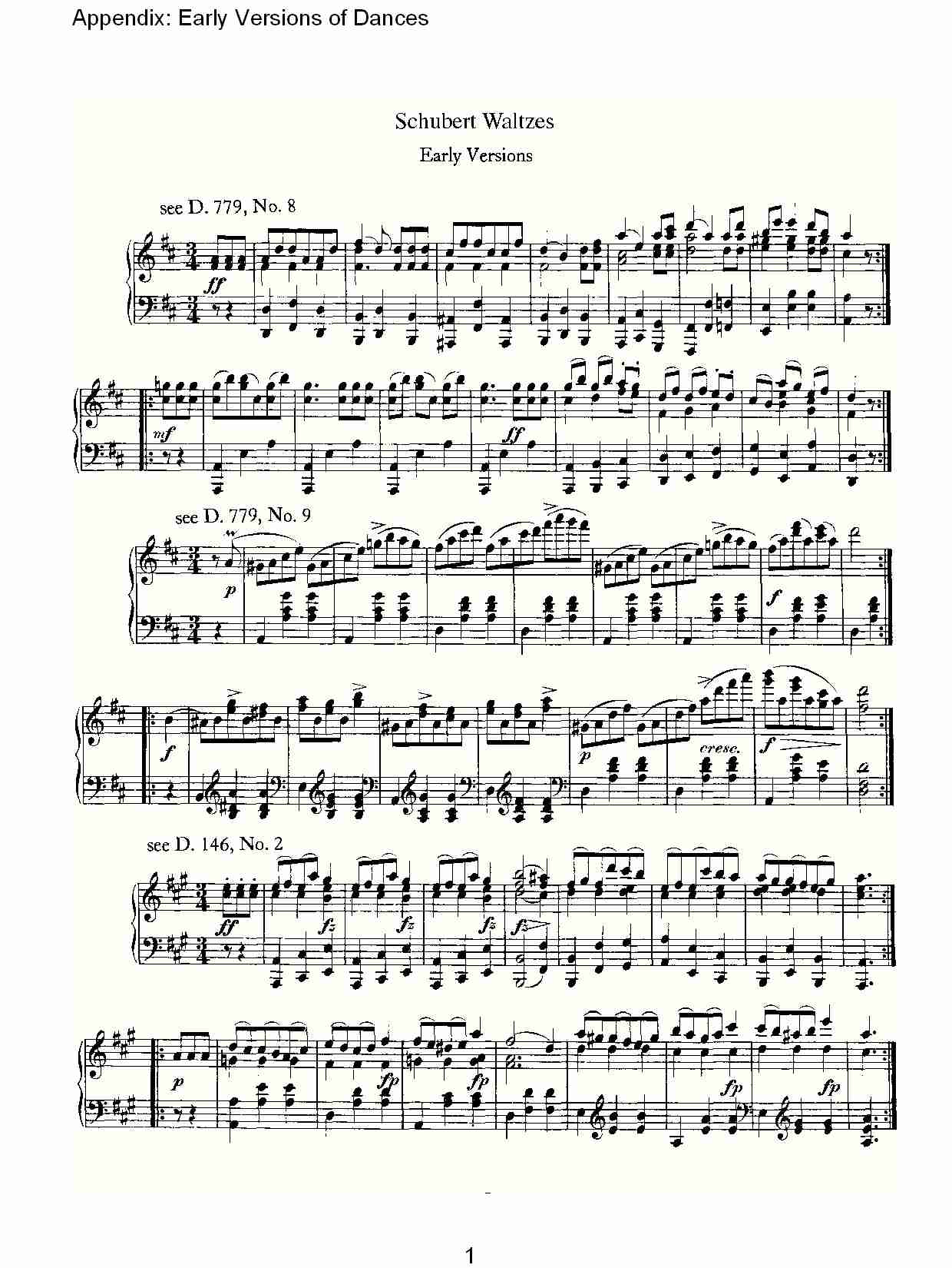 Appendix: Early Versions of Dances 附录： 早期的舞曲译本