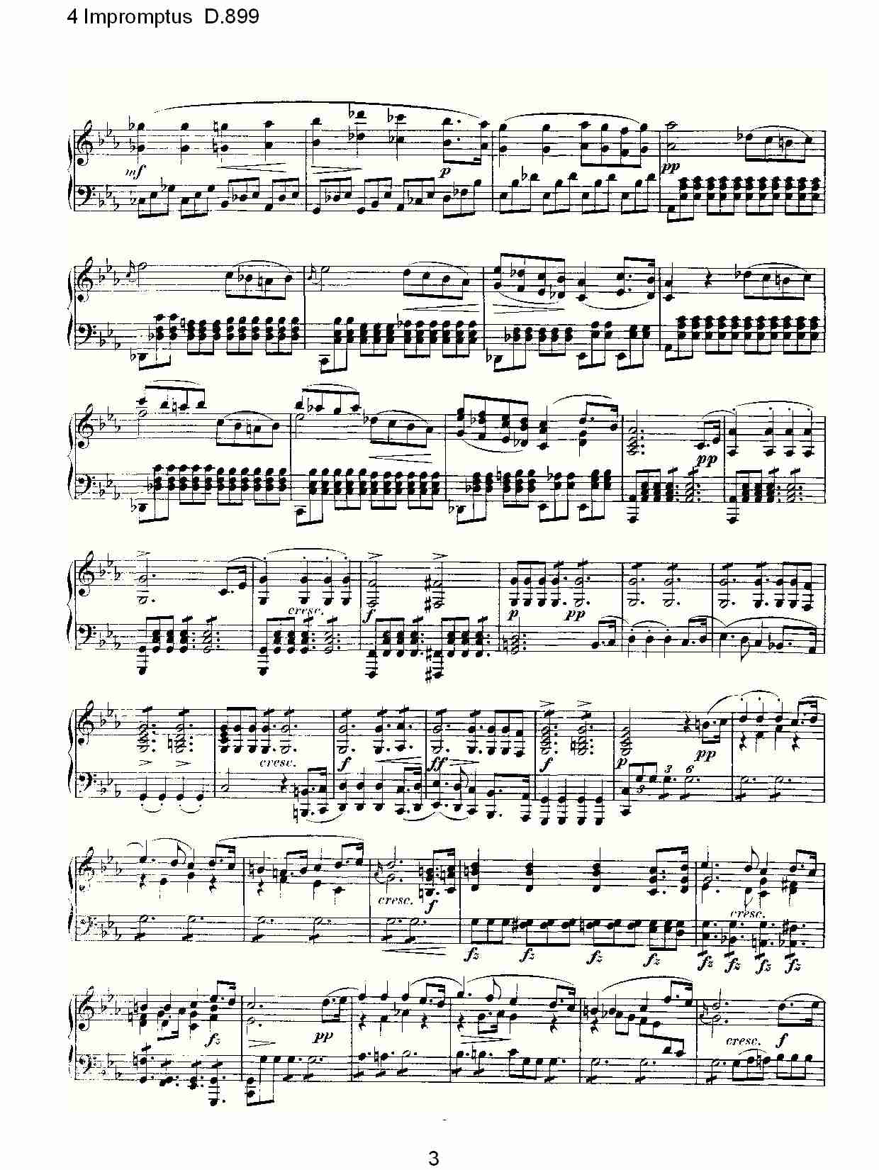 4 Impromptus D.899  4人即兴演奏D.899（一）