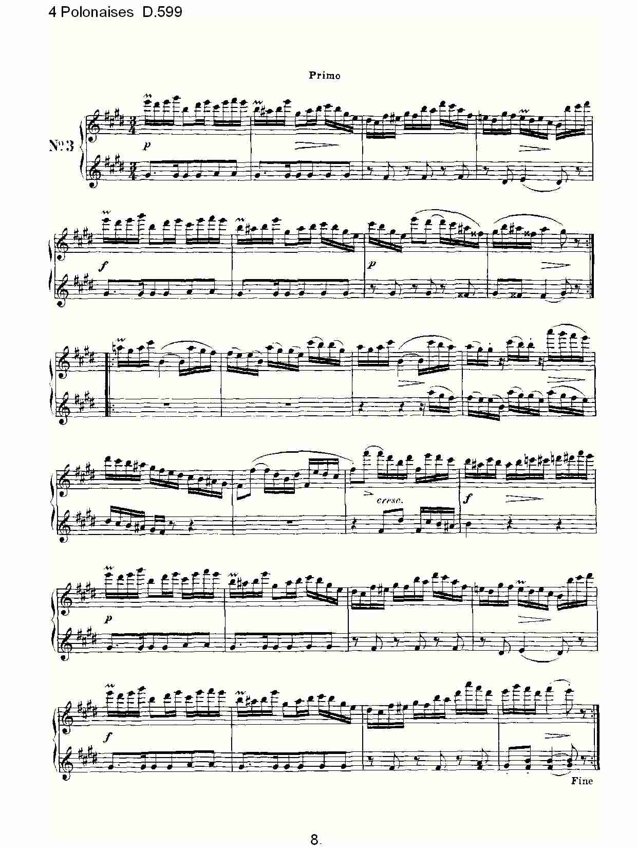 4 Polonaises D.599   ４波罗乃兹舞曲D.599（二）