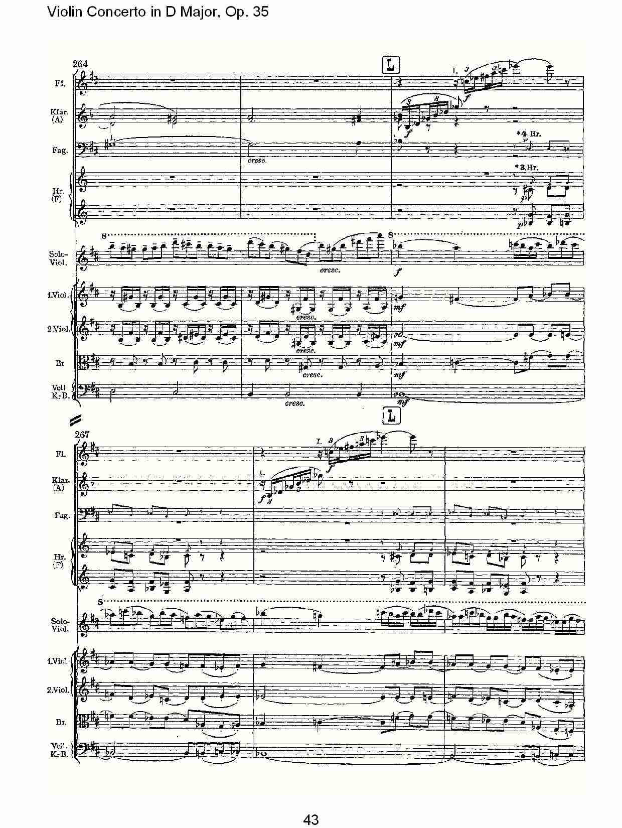 D大调小提琴协奏曲, Op.35第一乐章（九）