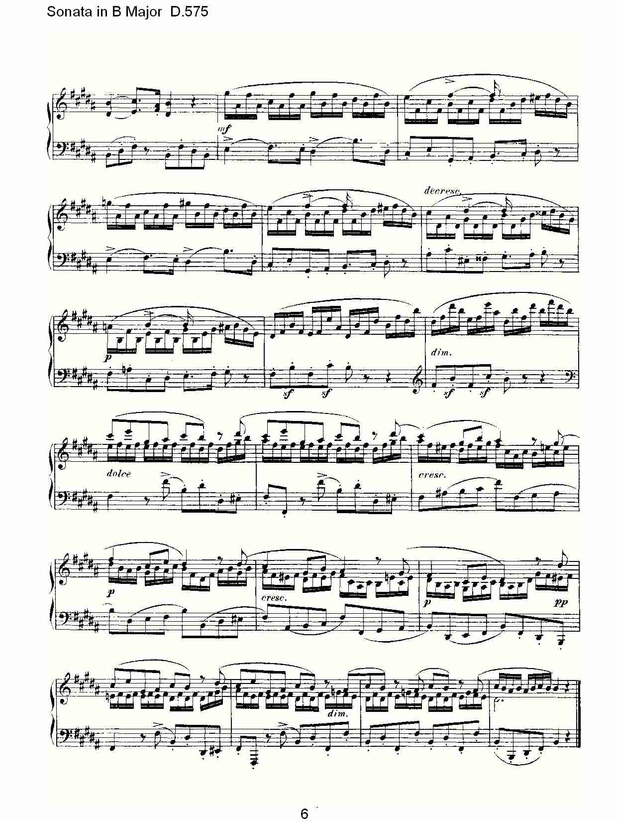 Sonata in B Major D.575 B大调奏鸣曲D.575（二）
