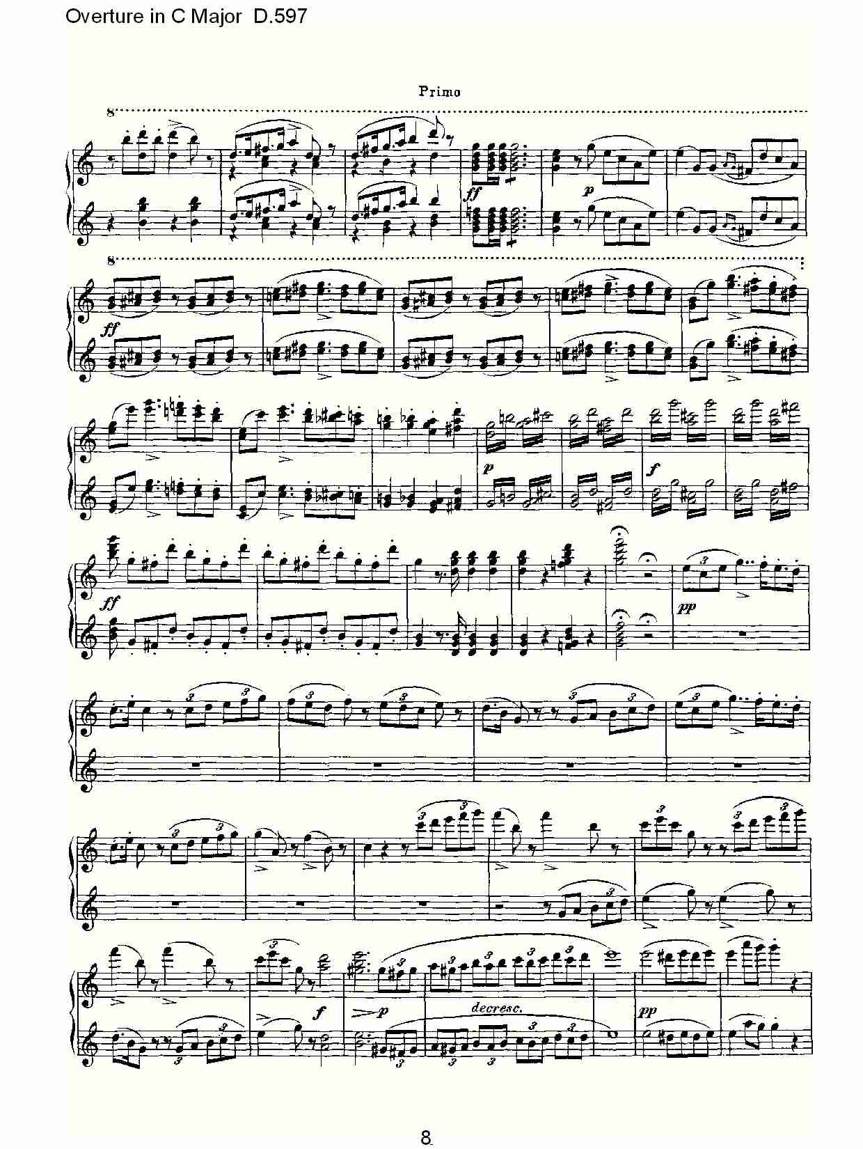 Overture in C Major D.597  Ｃ大调序曲 D.597（二）