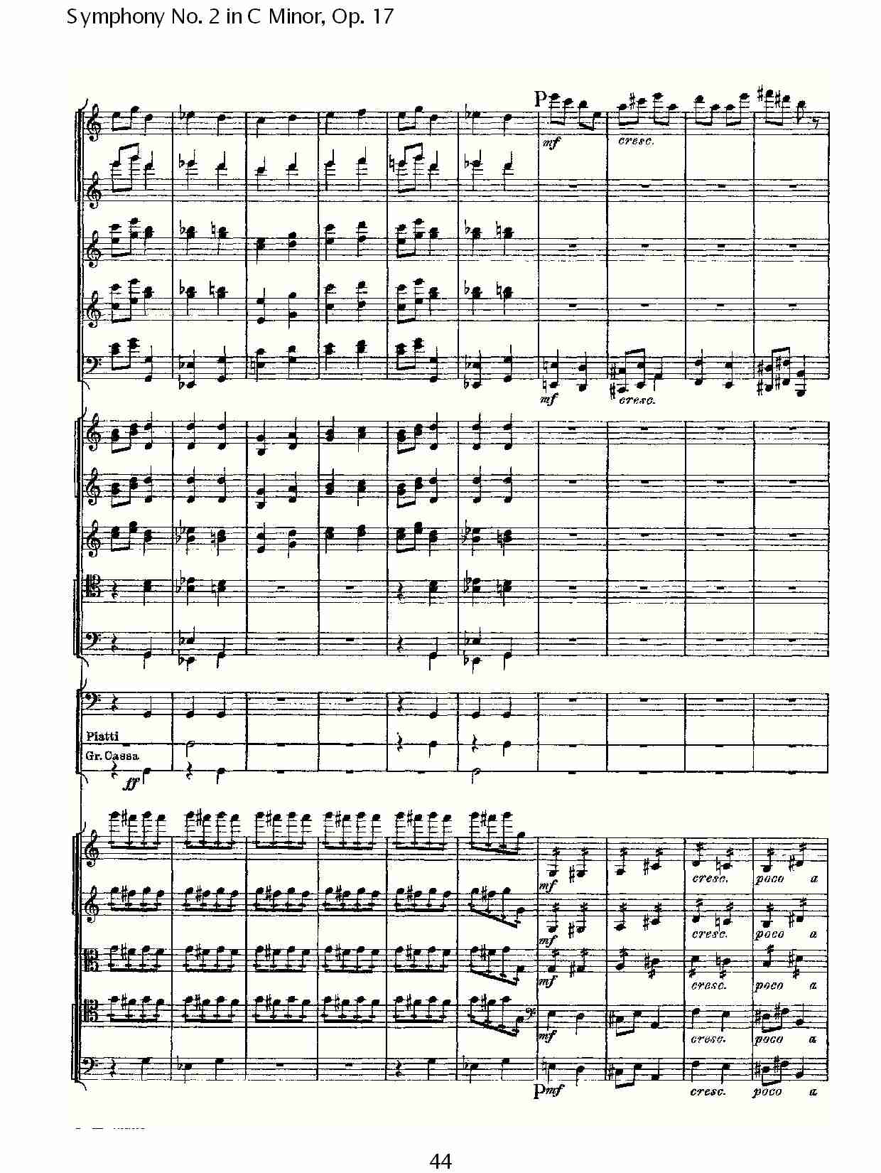 C小调第二交响曲, Op.17第四乐章（九）