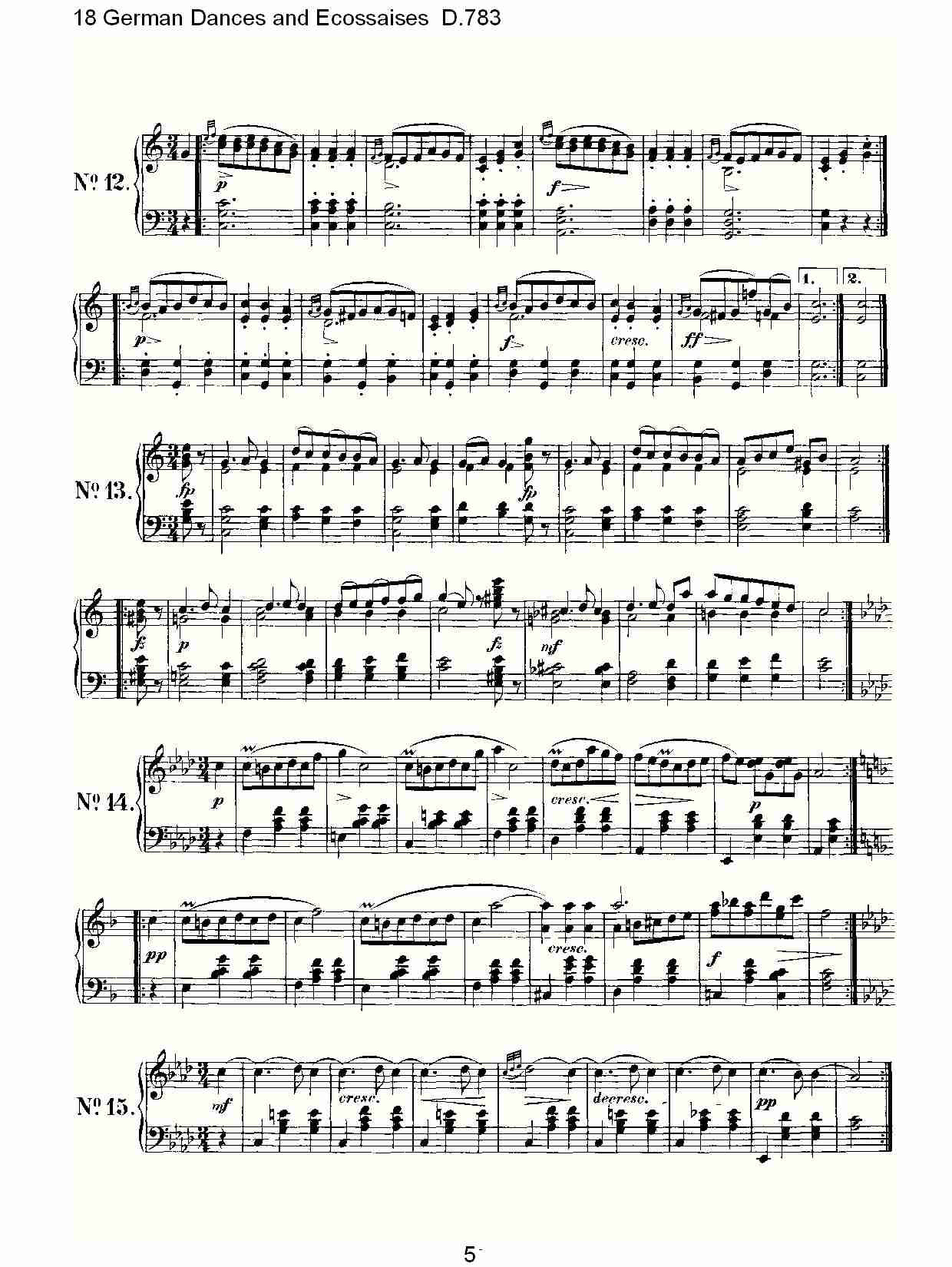 18德国舞曲与 Ecossaises  D.783（一）