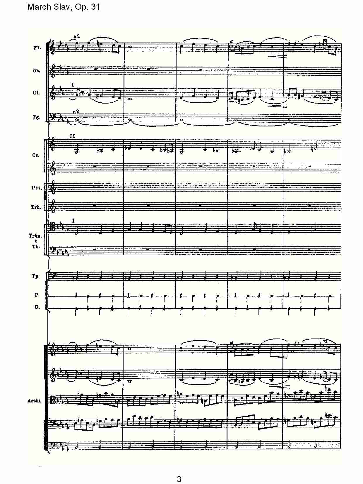 March Slav, Op.31   斯拉夫进行曲，Op.31（一）