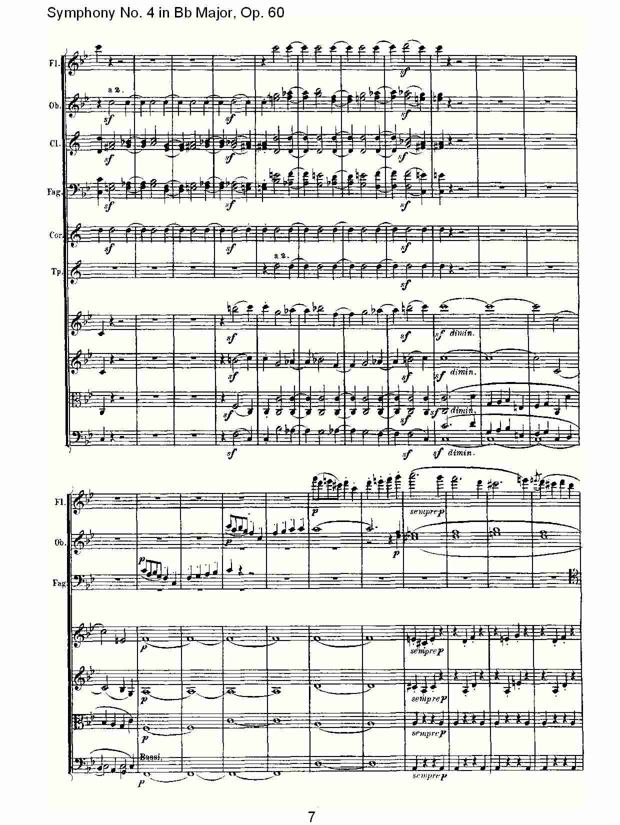 bB大调第四交响曲 Op.60第一乐章