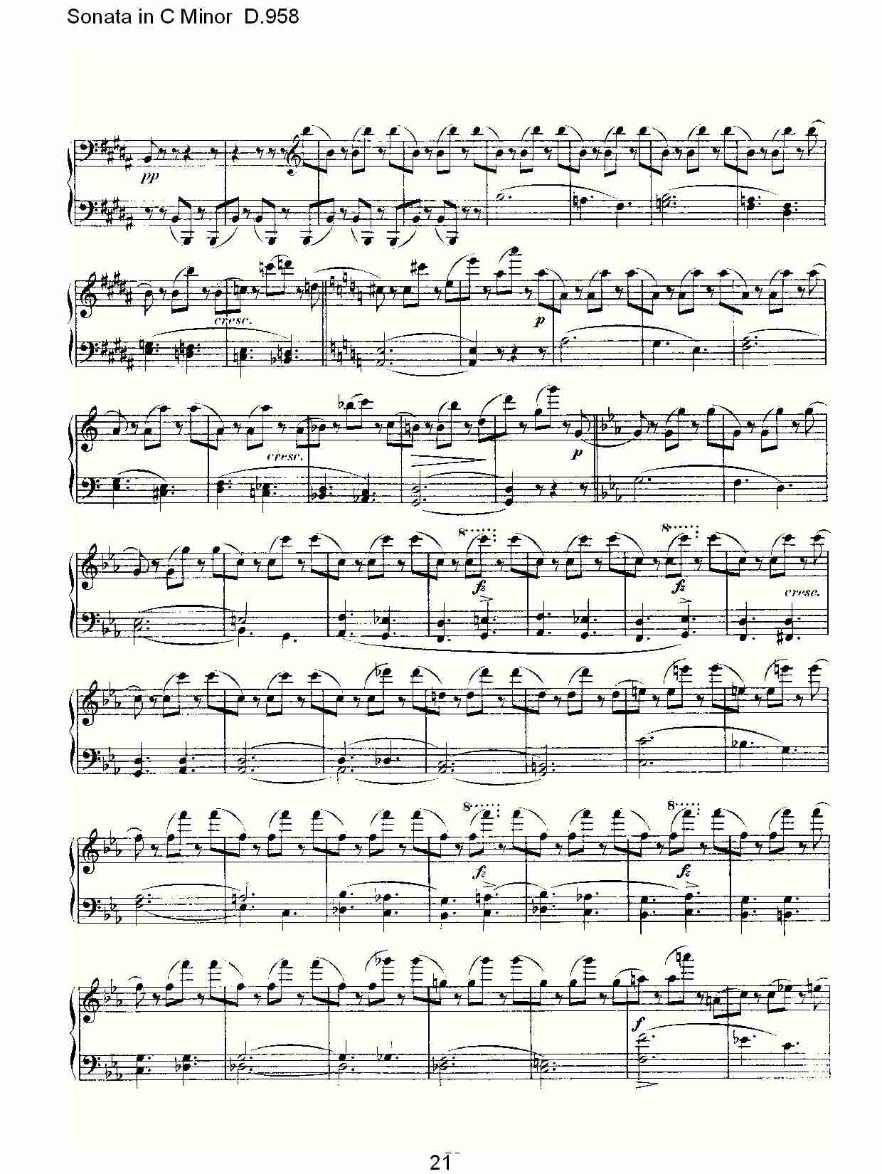 Sonata in C Minor D.958  C小调奏鸣曲D.958（五）