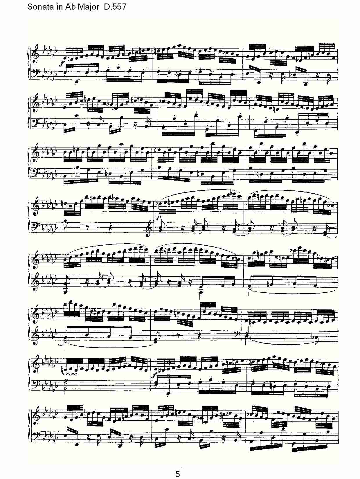 Sonata in Ab Major D.557 Ab大调奏鸣曲D.557（一）