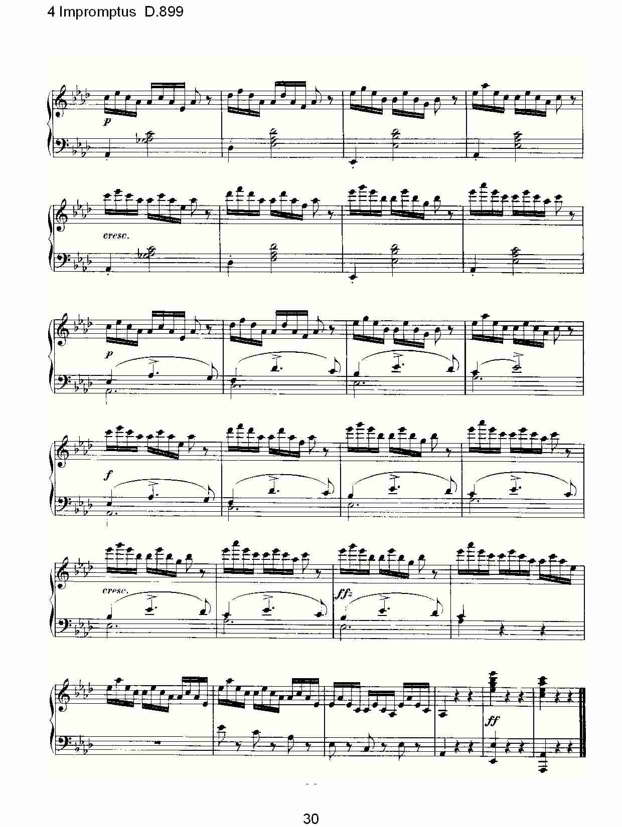 4 Impromptus D.899  4人即兴演奏D.899（六）