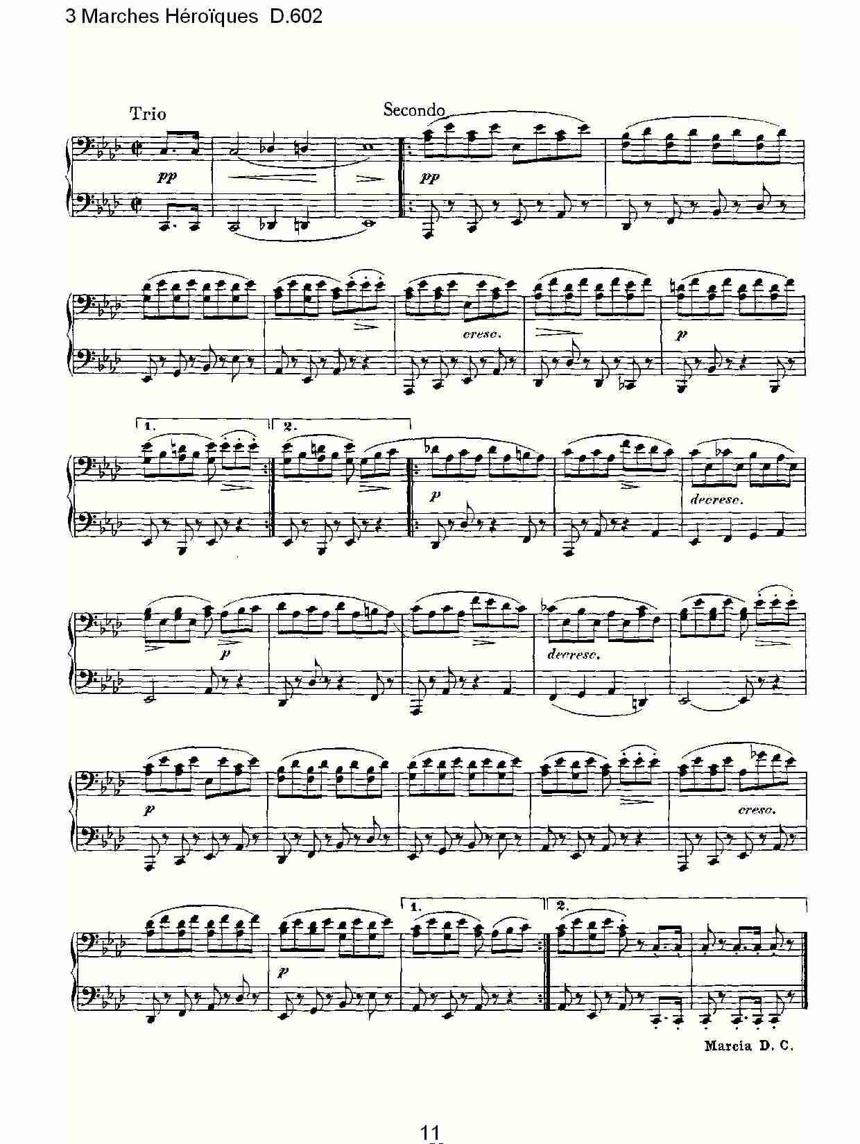 3进行曲Héroïques D.602（三）