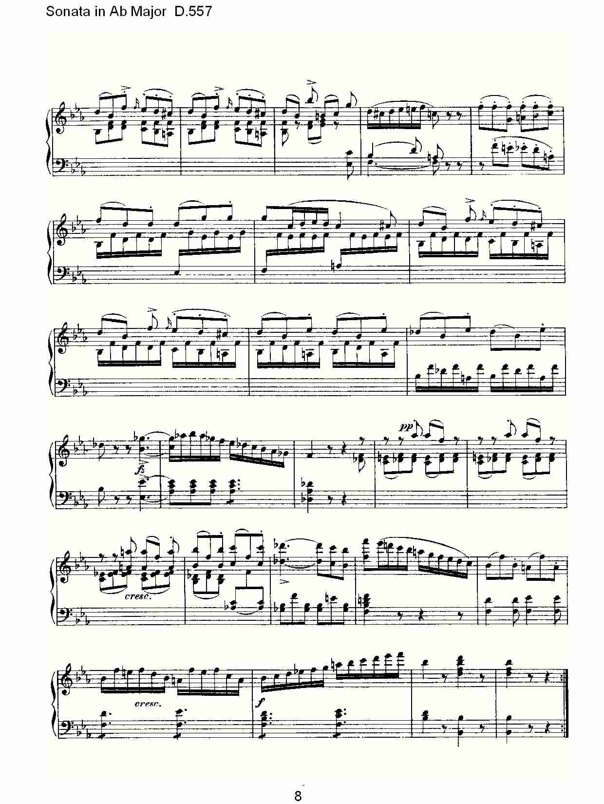 Sonata in Ab Major D.557 Ab大调奏鸣曲D.557（二）