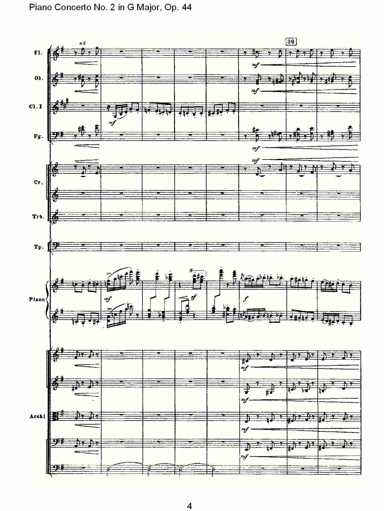 G大调第二钢琴协奏曲, Op.44第三乐章（一）