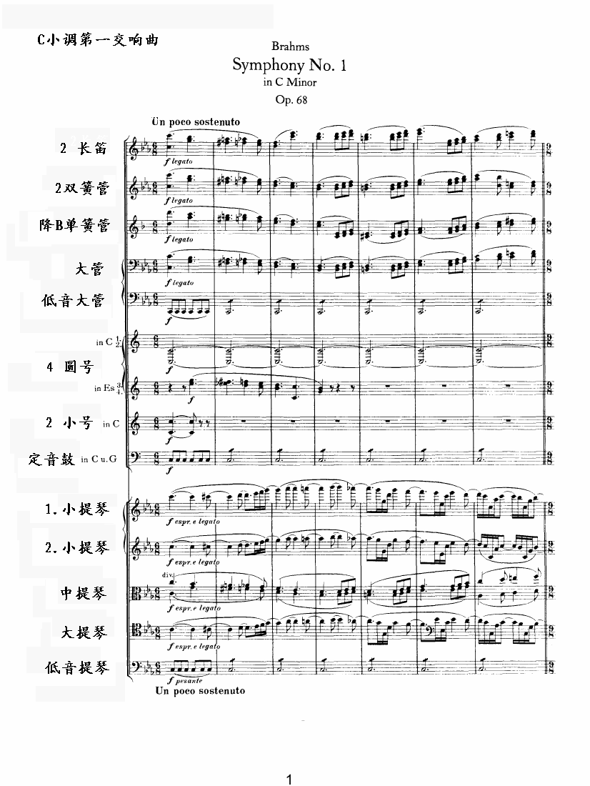 C小调第一交响曲