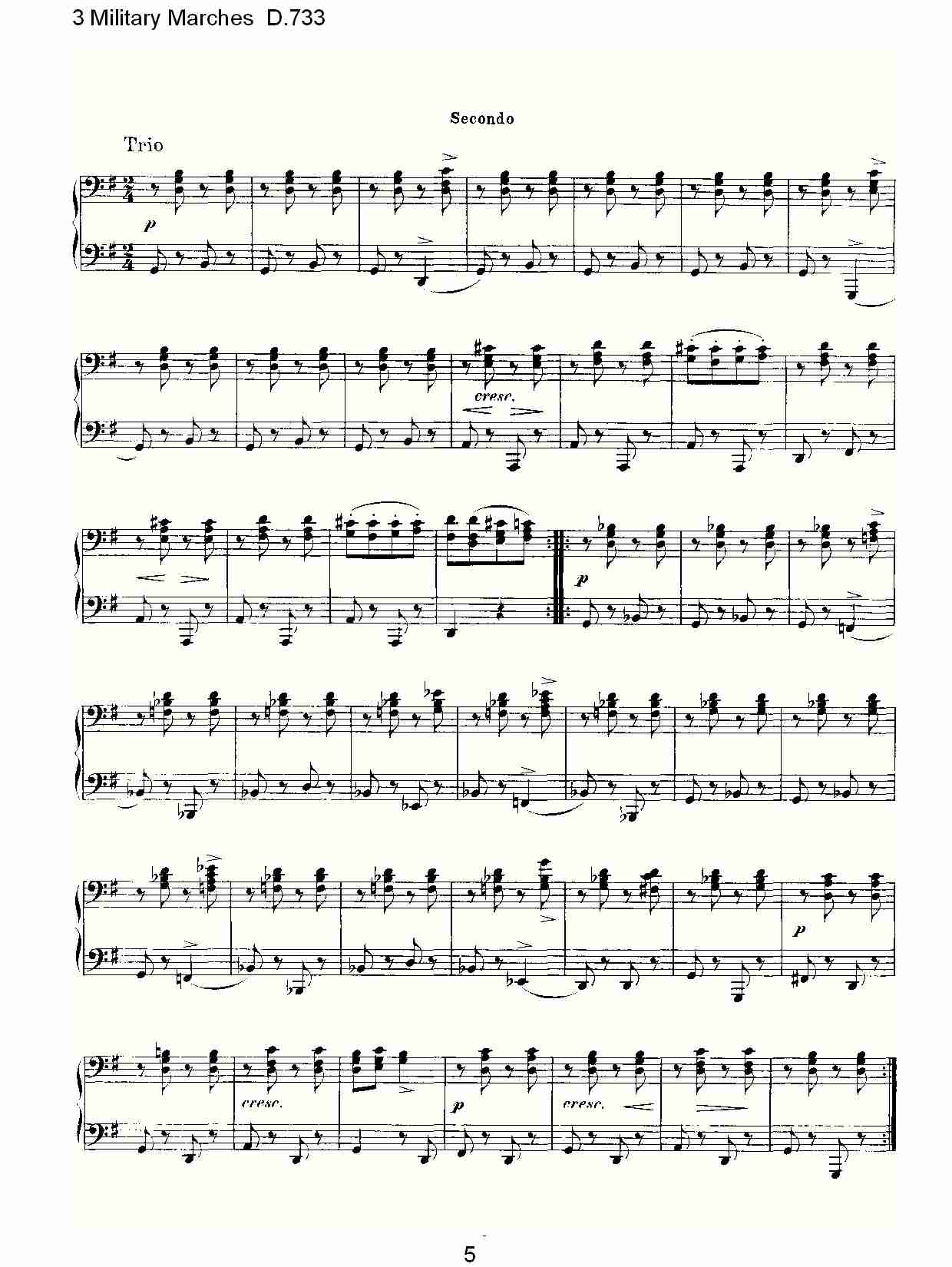3 Military Marches D.733     3士兵进行曲D.733（一）
