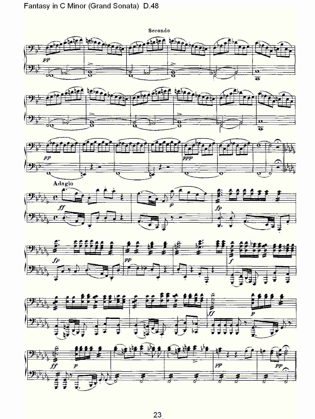 C小调幻想曲（豪华奏鸣曲）D.48（五）