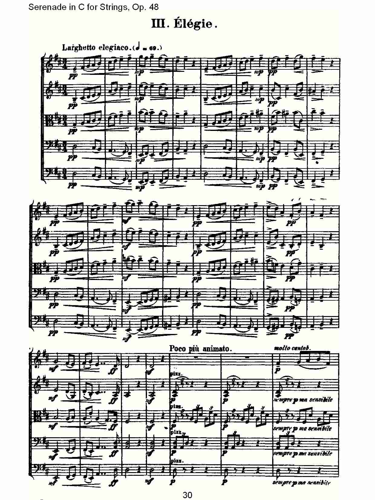 Serenade in C for Strings, Op.48  C调弦乐小夜曲，Op.48（六）