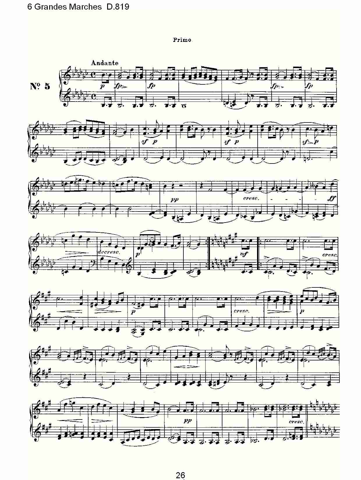 6 Grandes Marches D.819  6贵族进行曲D.819（六）
