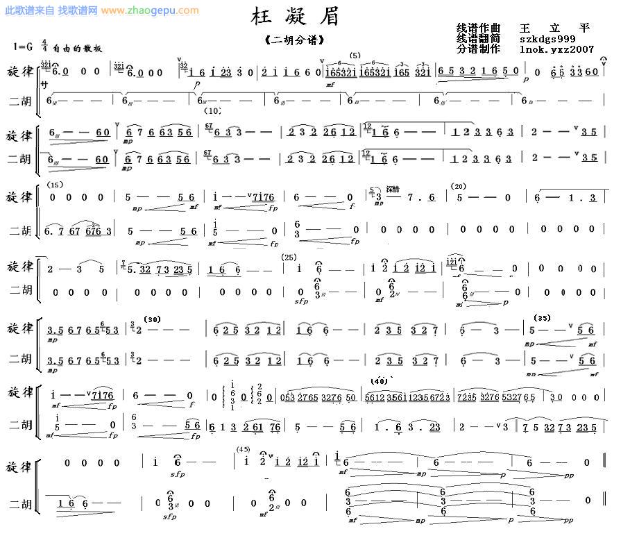 枉凝眉二胡