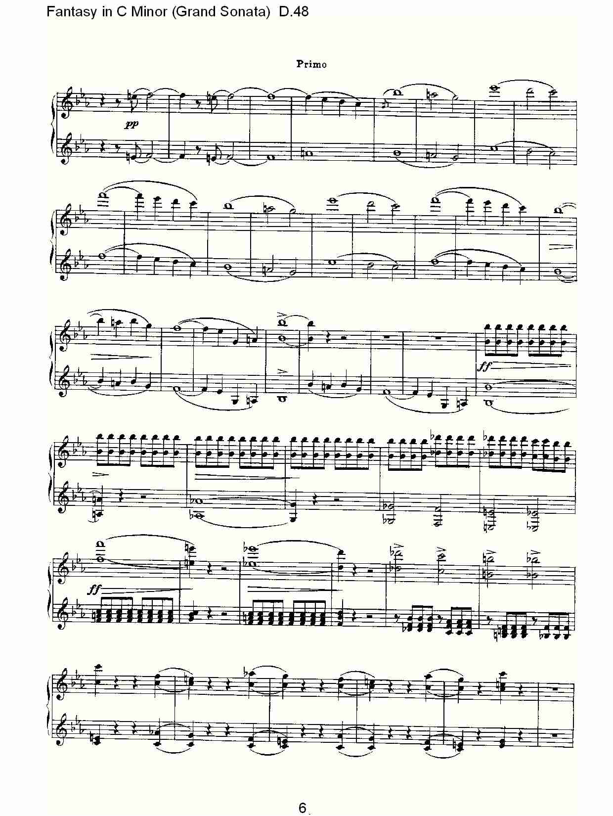 C小调幻想曲（豪华奏鸣曲）D.48（二）
