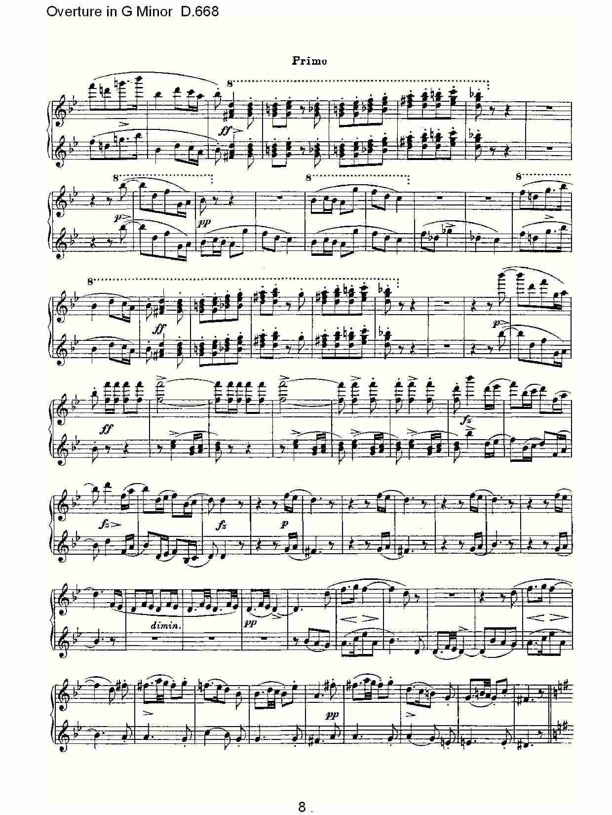Overture in G Minor D.668  Ｇ小调序曲 D.668（二）