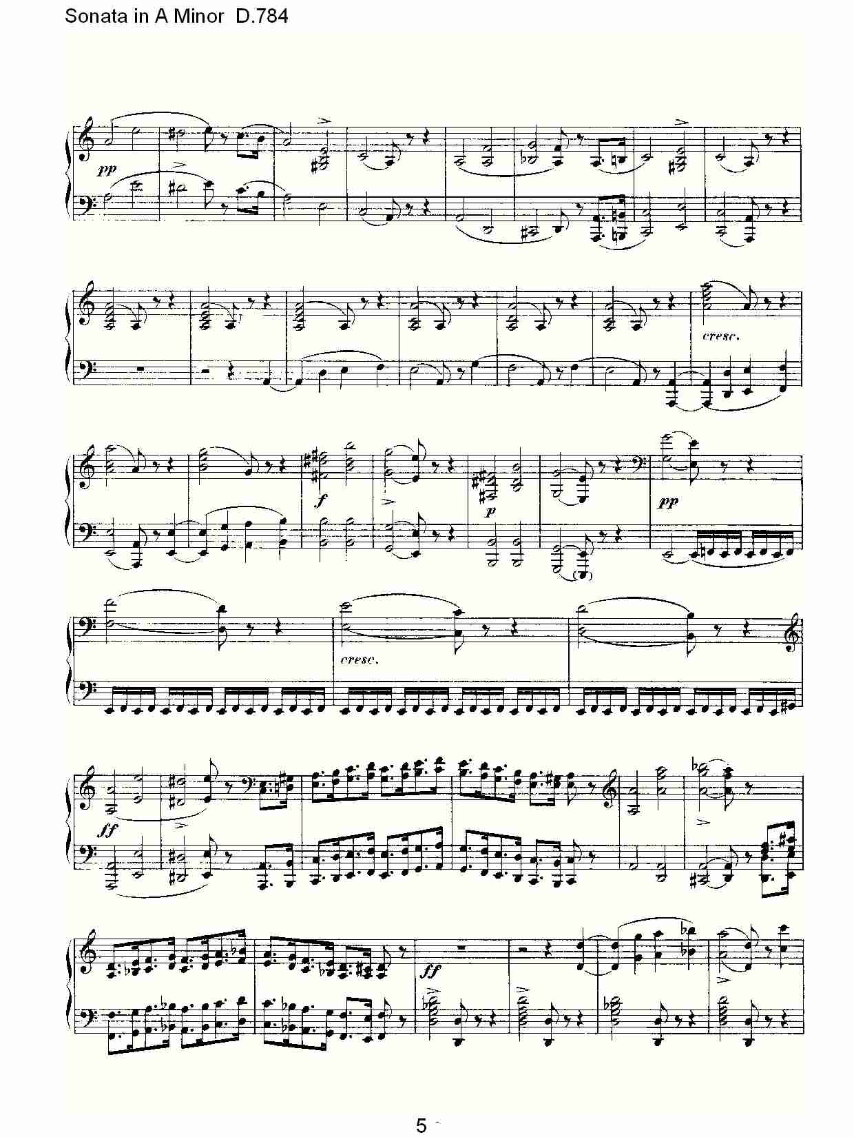 Sonata in A Minor D.784 A小调奏鸣曲D.784（一）