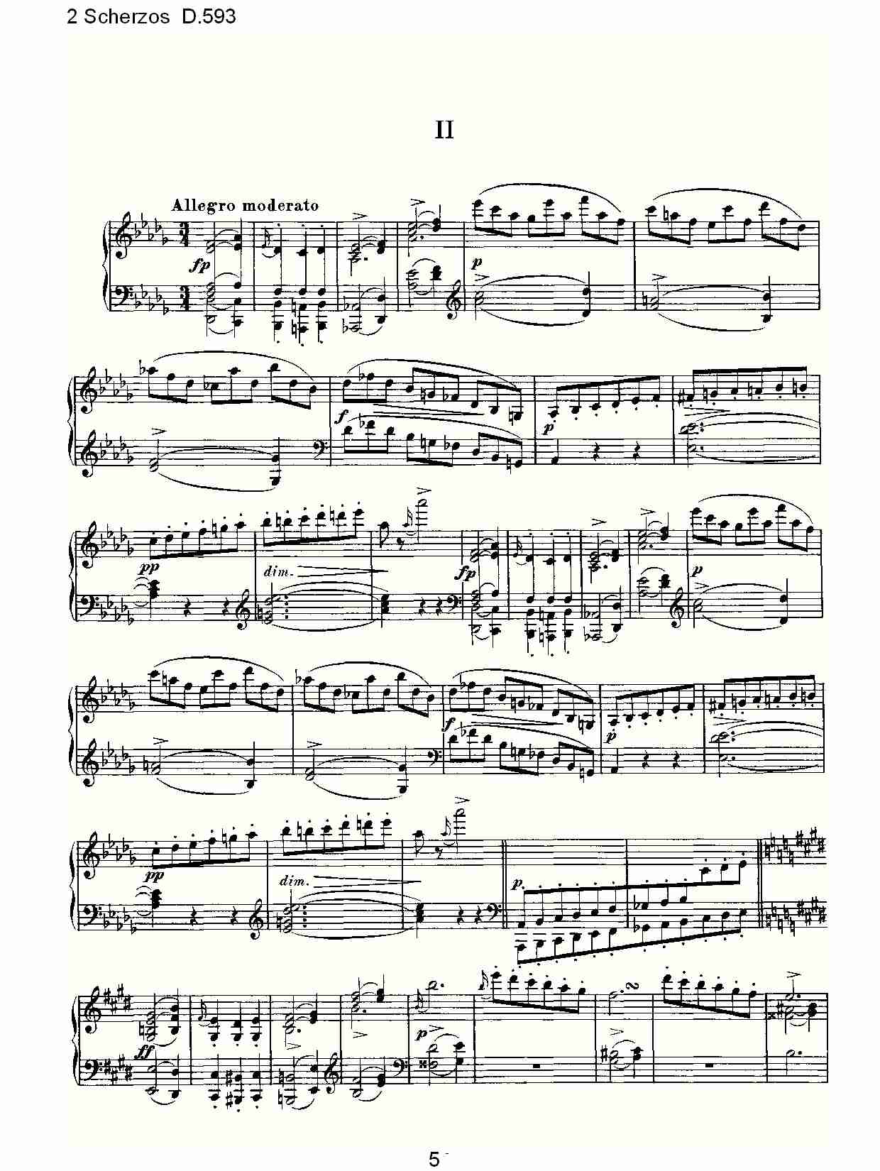 2 Scherzos D.593   谐谑曲二D.593（一）