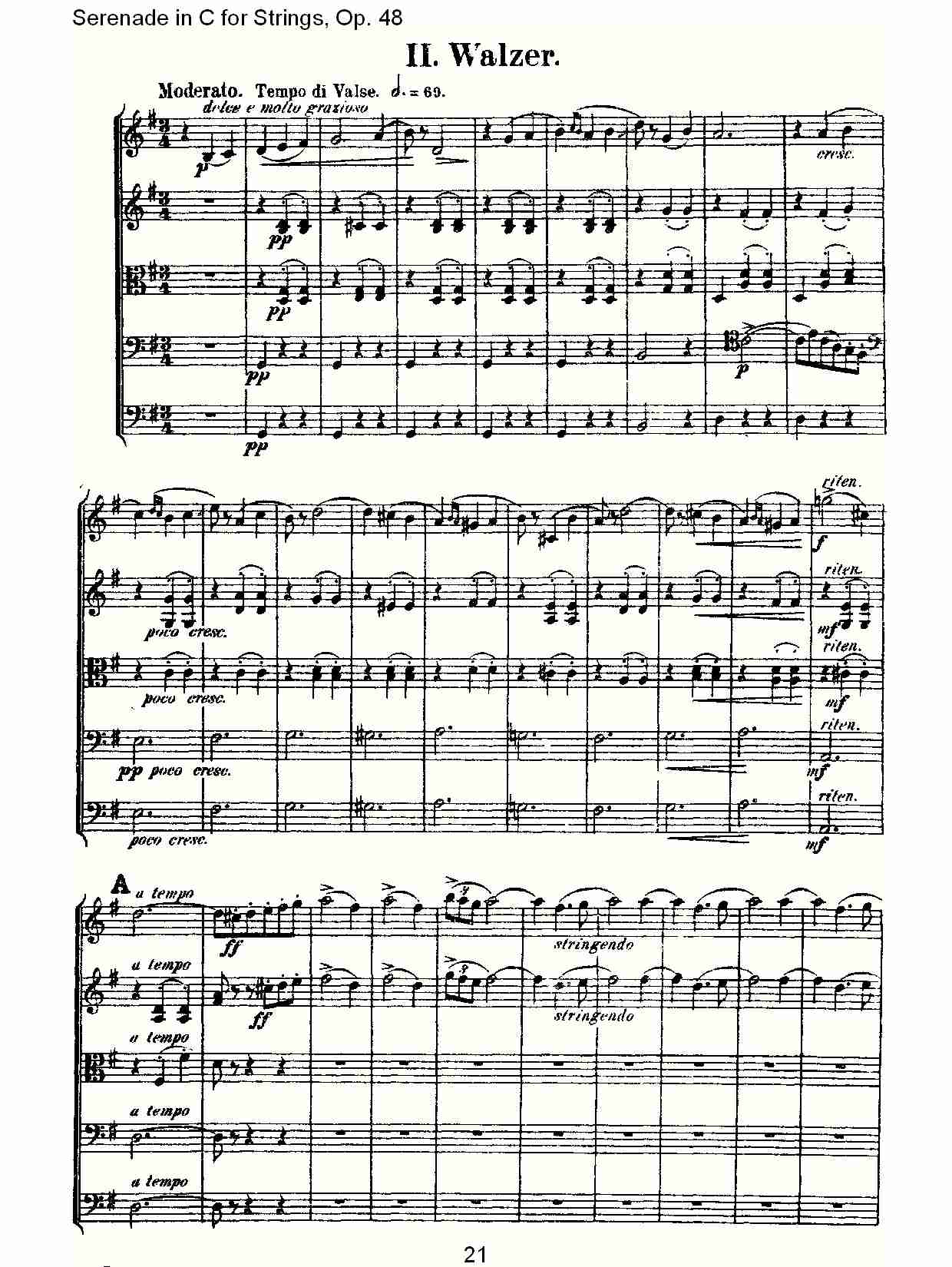 Serenade in C for Strings, Op.48  C调弦乐小夜曲，Op.48（五）