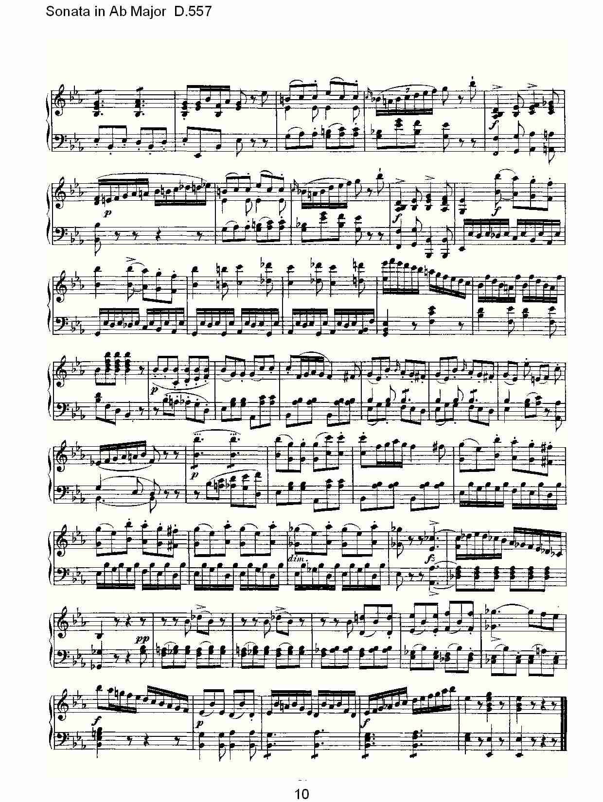 Sonata in Ab Major D.557 Ab大调奏鸣曲D.557（二）