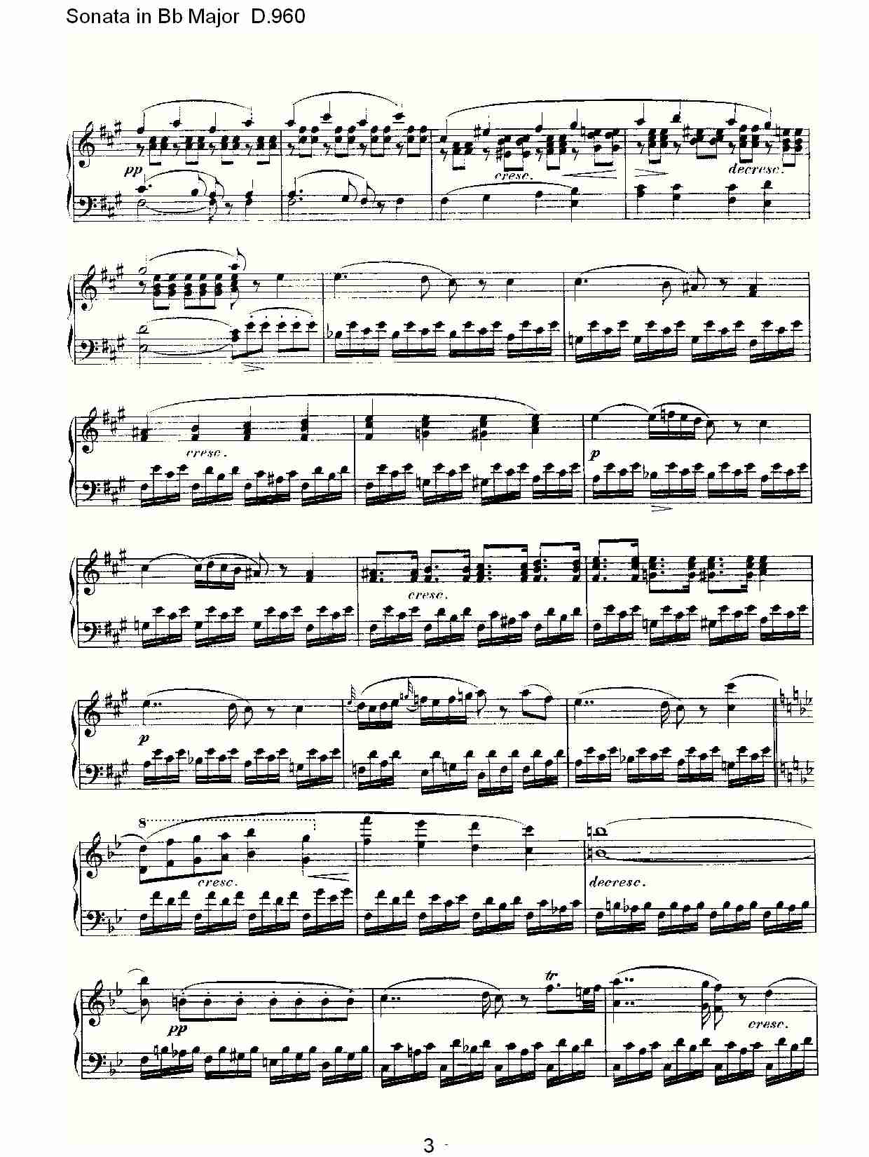 Sonata in Bb Major D.960  Bb大调奏鸣曲D.960（一）