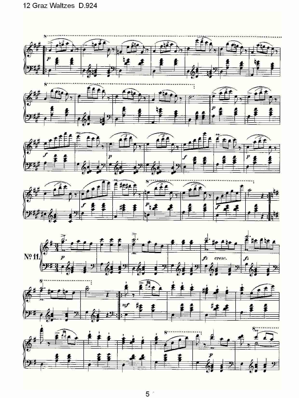 12 Graz Waltzes D.924  12格拉茨快步舞D.924（一）